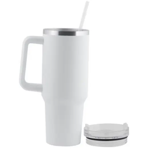 1200ml Hardy Travel Tumbler White Open Image